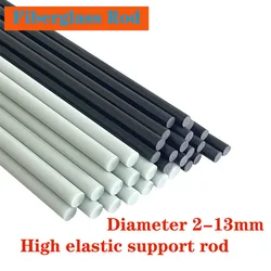 Length 500mm White/Black Glass Fiber Bar Diameter 2-13mm Solid Glass Fiber Bar Hard Plastic Rod High elastic support rod