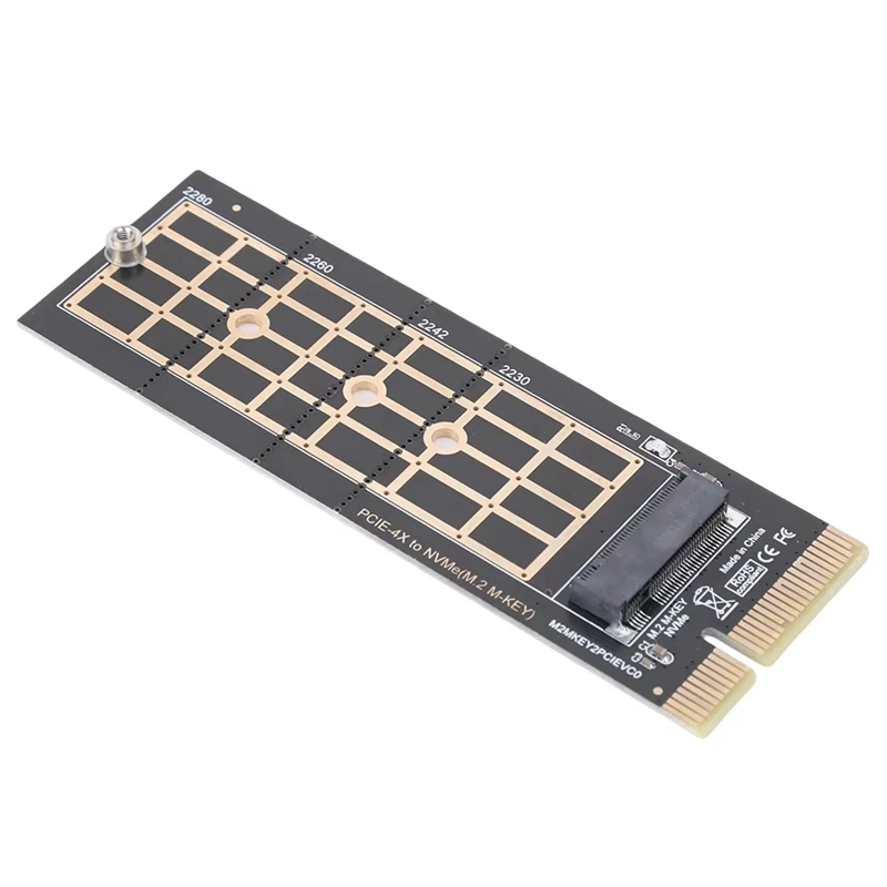 Top-PCI-E To M.2 Convert Adapter Nvme SSD Adaptor Card PCI-E 3.0 X4 To Nvme M.2 Adapter Support 2230 2242 2260 2280 SSD