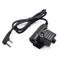 U94 7.0mm PTT cable plug headset adapter 2pin for baofeng UV-5R UV-S9 plus UV-82 AR-152 walkie talkie two way radio