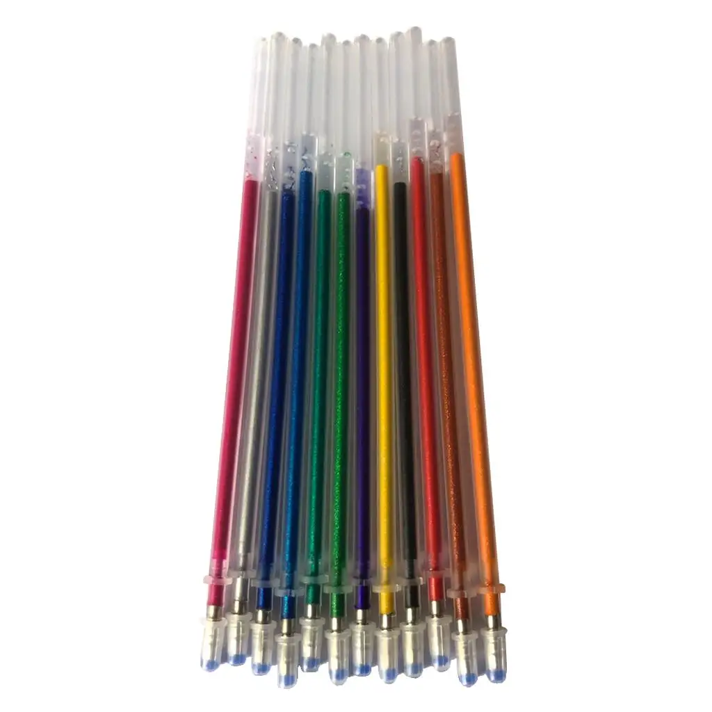 4-6pack 1 pack 0.8mm Colorful Glitter Ink Gel Pen Refills 12 colors glitter