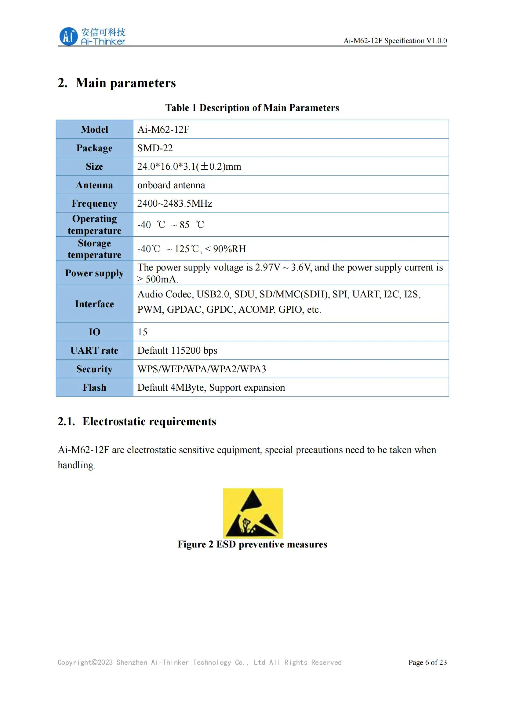 Ai-M62-12F Ai-M62-13 Ai-M62-M2-I Ai-M62-32S Kit Ai-M62-CBS Ai-M62-13U M2 M01L I WiFi 6 Bluetooth-c Ble 5,3 Wireless Modul Board – Detail 37