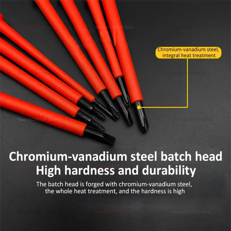 10 قطعة مجموعة مفك براغي معزول VDE قابلة للتبديل مع علبة مغناطيسية 500 فولت أدوات كهربائي للاستخدام المنزلي والمهني #3