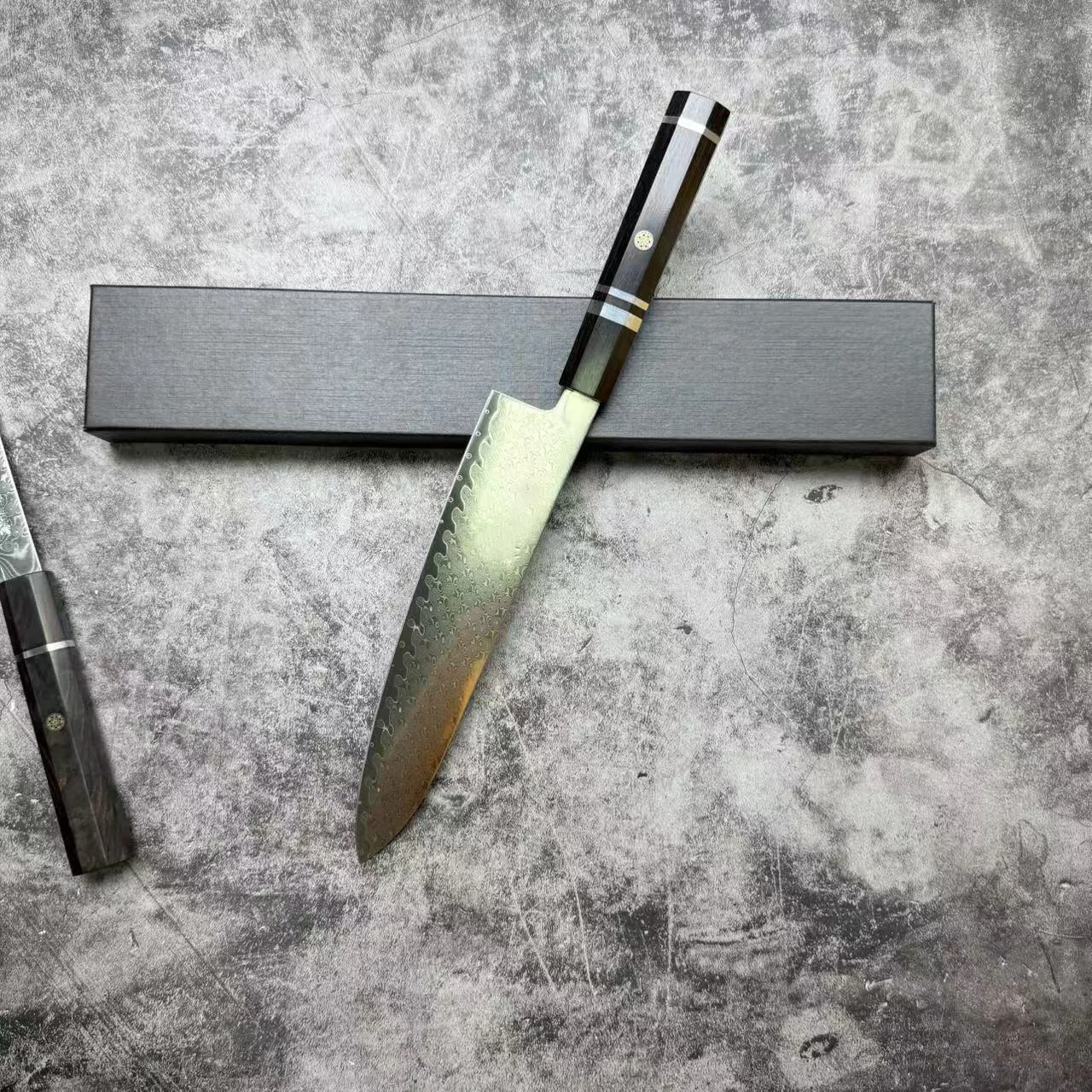 

Chef Knife 67-layer Damascus Steel VG10 Blade Ebony Handle Cleaver Sashimi Slicing Sushi Ham Gyutou Japanese Kitchen Sharp Knife