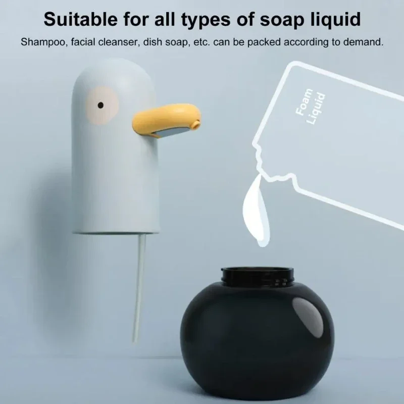 400ml high-precision sensor soap dispenser full-automatic sensing foam soap dispenser non-contact duck shaped soap dispenser