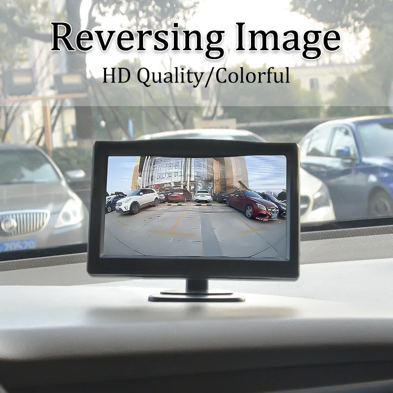HIPPCRON 4.3 Inch Car Monitor HD Reverse Image Parking Assist 12V Universal Easy Install view 4