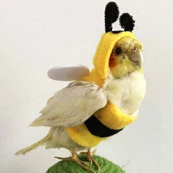 1pc-Bird Clothes Parrot Bee Costume Pet Small Animals Clothes Bee Shaped Hoodie Soft Skin Friendly Pet Bird Suit For Parrots