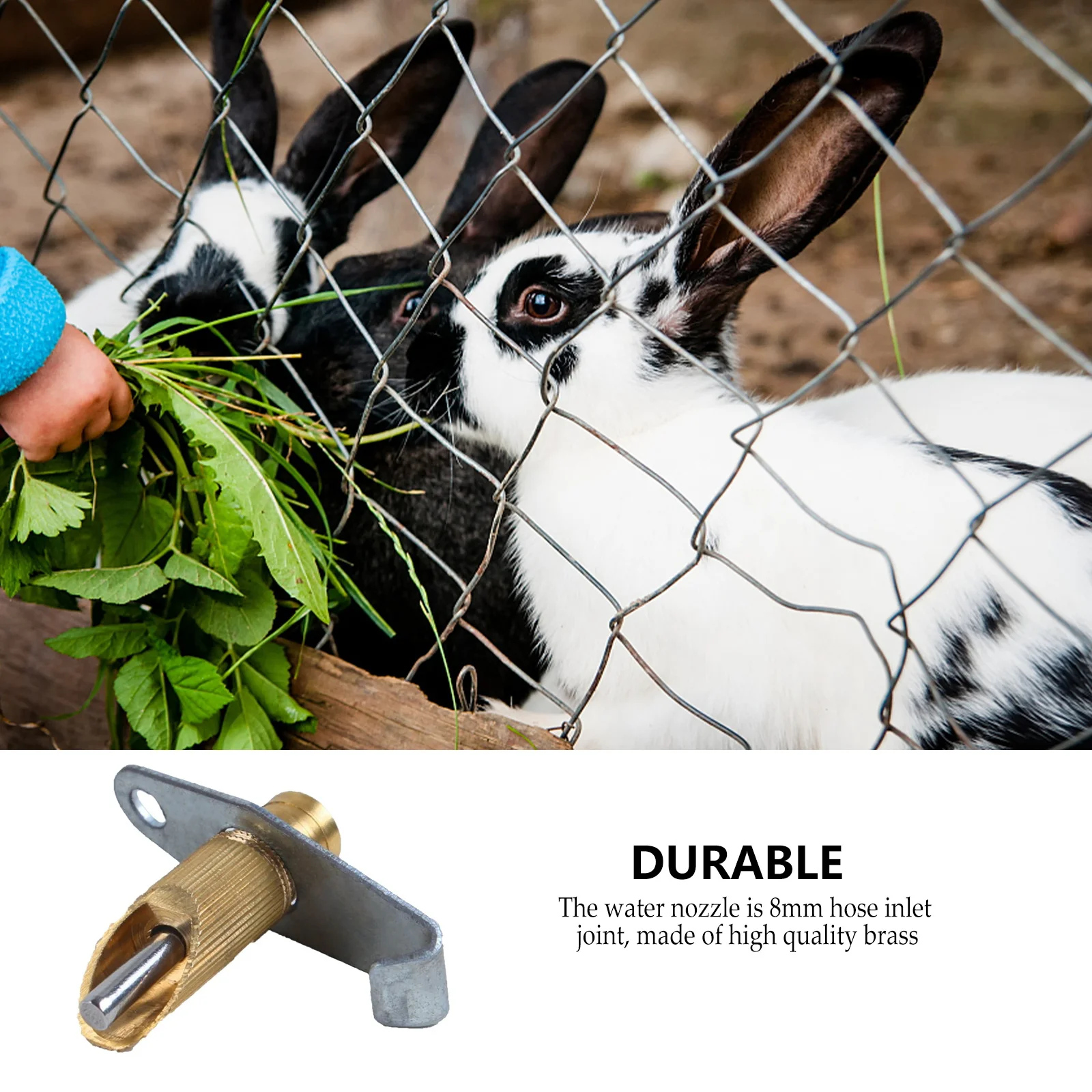 

10Pcs Rabbit Drinker Automatic Waterer with Spring Design for Easy Cleaning Compatible with Wire Cages Gravity Or Pressure