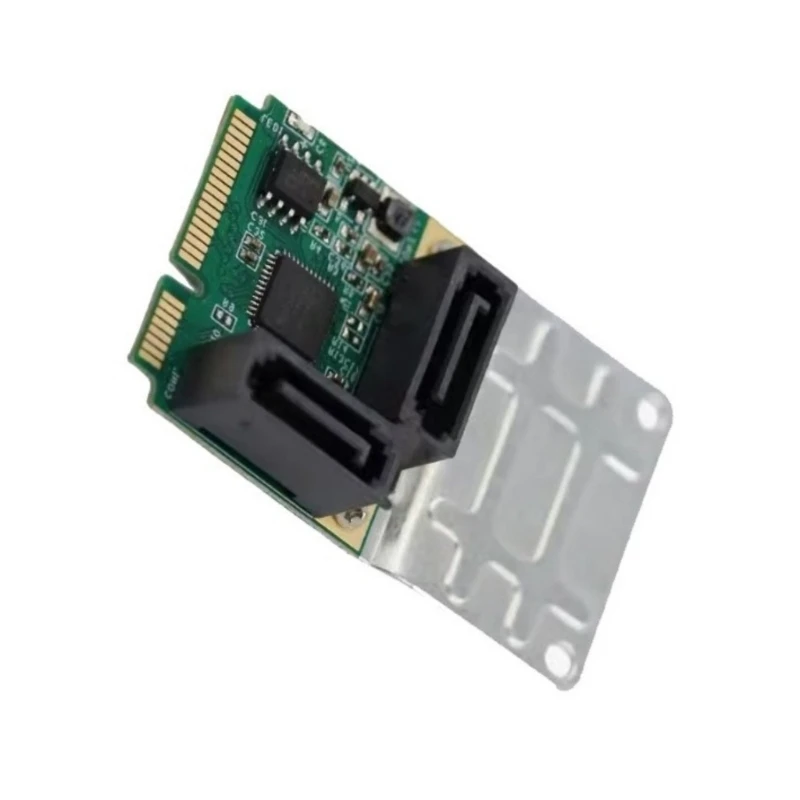 G6DD Compactly Mini PCIe SATA3.0 Adapter with 2/4Ports for Enhances System Storage Capabilities 6Gbps Transmission Rate