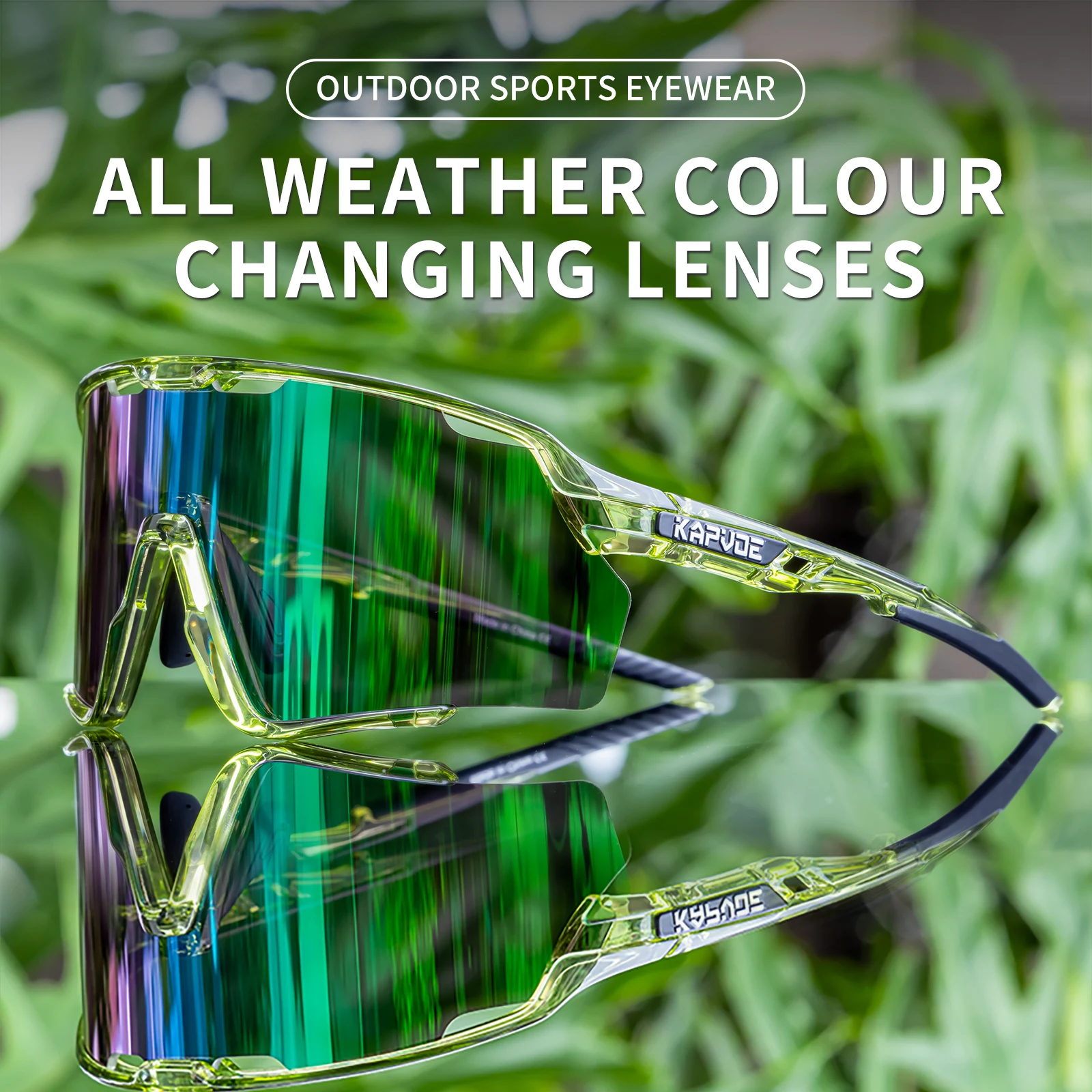Kapvoe neue Outdoor Photochrome Sonnenbrille Fahrrad Radfahren Gläser MTB Rennrad Brillen Frauen Mann Sport Wandern UV400 Brille