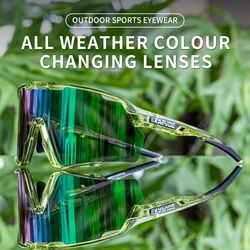 Kapvoe new Outdoor Photochromic Sunglasses Bicycle Cycling Glasses MTB Road Bike Eyewear Women Man Sports Hiking UV400 Goggles