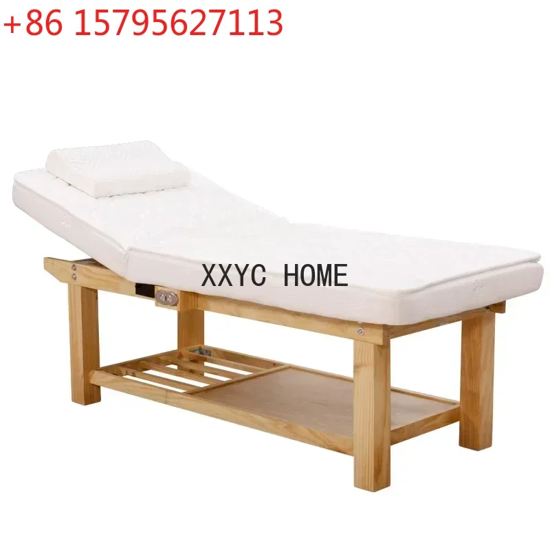 

Массажный стол из массива дерева с латексным и хлопковым наполнителем, регулируемый, для физиотерапии и массажа лица