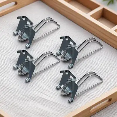 

4Pcs Universal Cash Register Clips Metal Cash Tray Clips for Bill Organization Secure Money Storage Hardware Supply