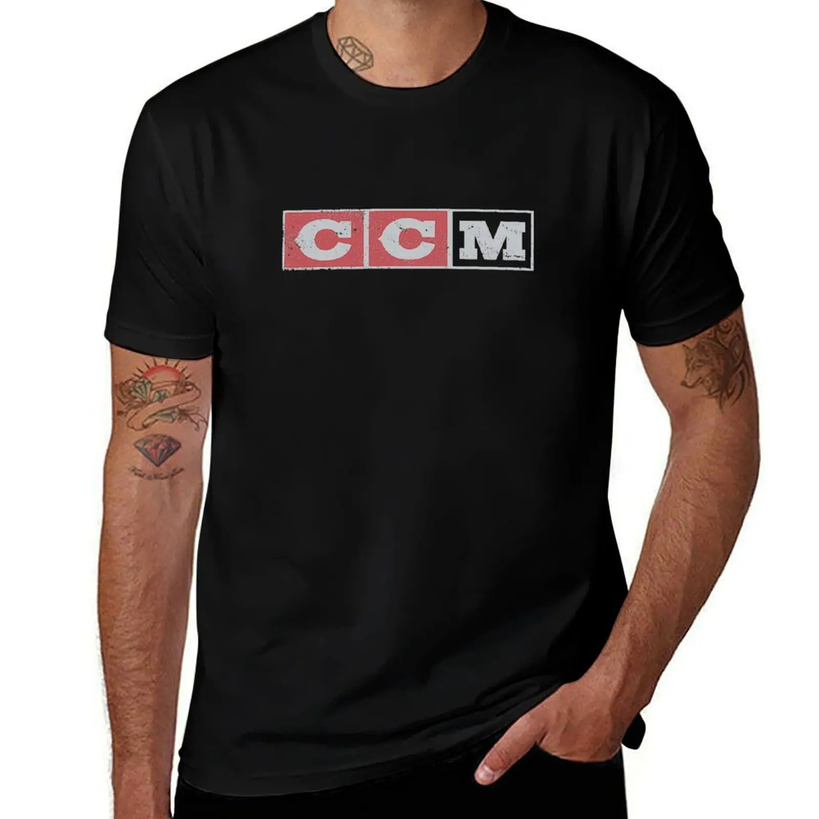 

CCM logo T-Shirt black cotton t-shirt plain for man package man t shirt luxury T-Shirt
