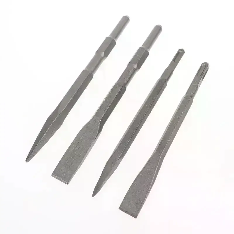 PCS Electric Hammer Impact Drill Pointe/Flat Chisel Electric Hammer Chisel Extended Slotting Pick 1