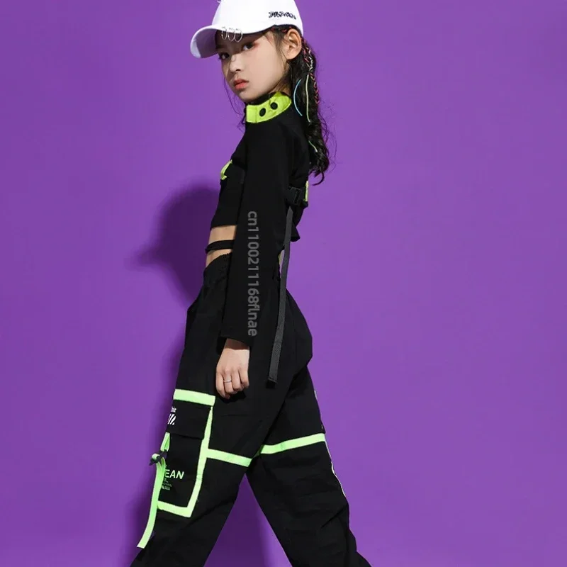 Mädchen-Streetdance-, Jazz-Tanzkostüme, Kinder-Hip-Hop-Auftrittskostüme, Mädchen-Laufsteg-Auftrittskostüme – Detail 7