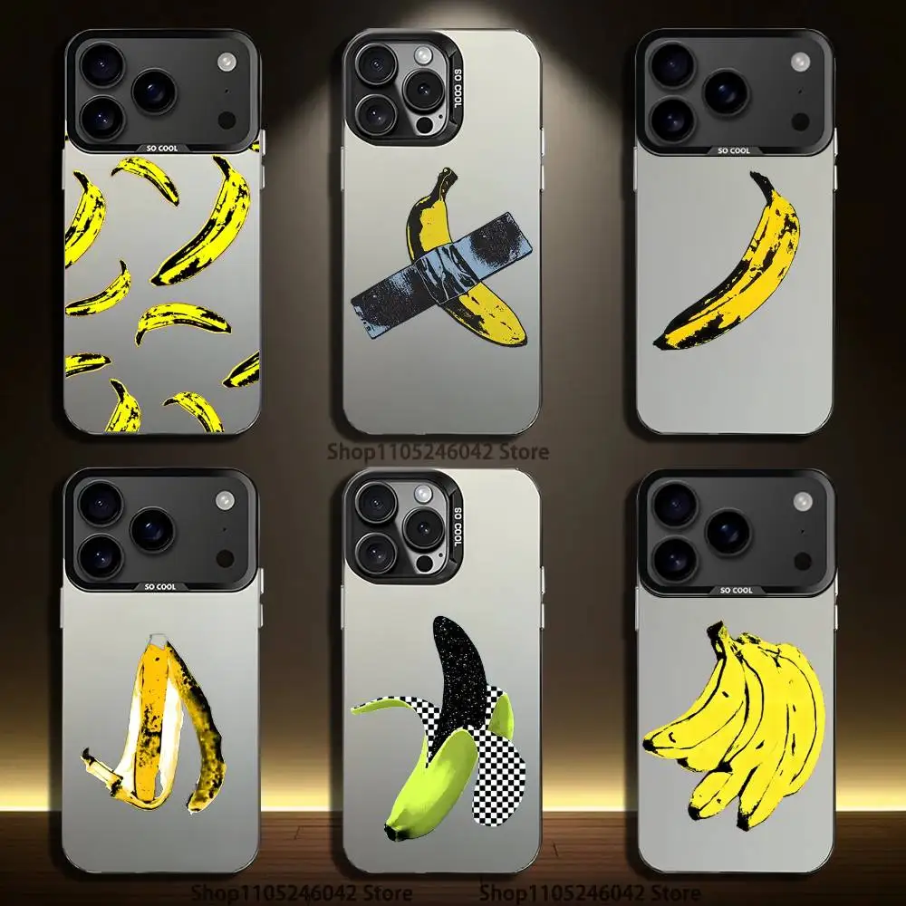 

A-Andy W-Warhol Art Banana For iPhone 17,16,15,14,13,12,11,Mini,Pro,E,SE4,XS,MAX Black Shockproof Candy Matte Cover