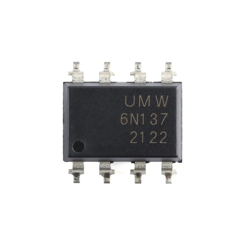 10 pcs Optocoupler 6N137S-TA1-L SOP-8 8Pin 10Mbps 5kV High Speed Logic Photocoupler for power supply and motor digital isolation