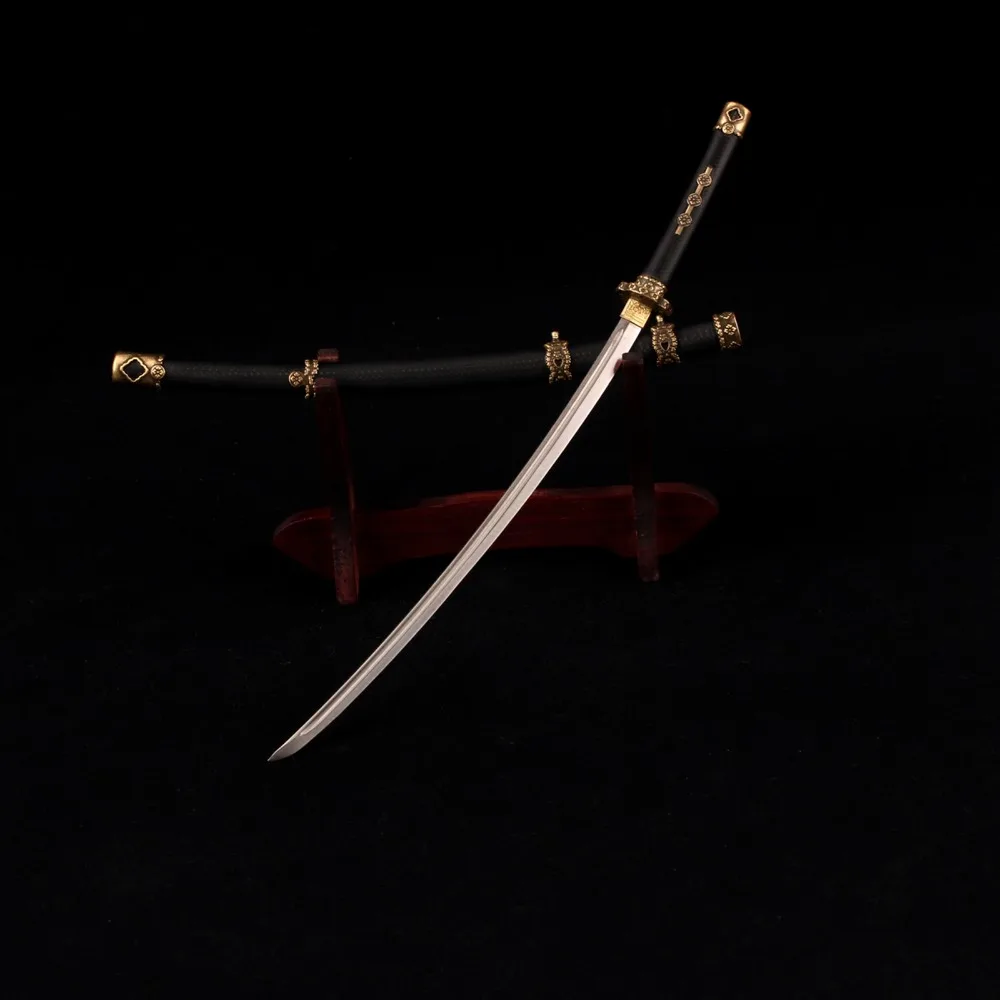 Imagem -02 - Handmade Mini Katana Sword Pequena Miniatura Bolso Samurai Sword Coleção de Faca Japonesa Tamanho 21cm 6