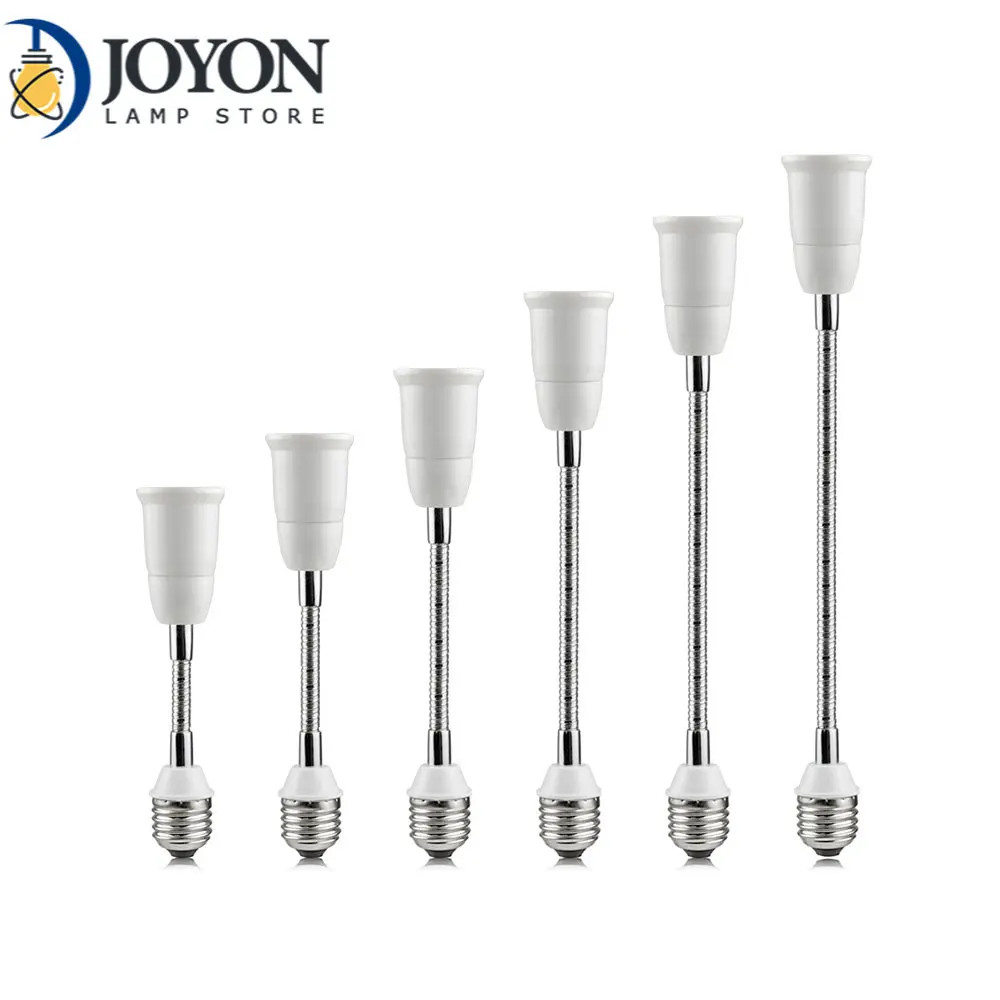 16CM 20CM 30CM 35CM 50CM 60CM E27 To E27 Lamp Holder Flexible Extension Adapter Socket 110V-220V LED Bulb Light Converters