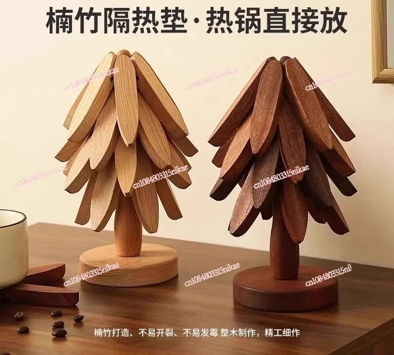 

Creative Wooden Table Mat | Heat-Resistant Pot/Cup/Bowl Pad, Home Decorative Trivet