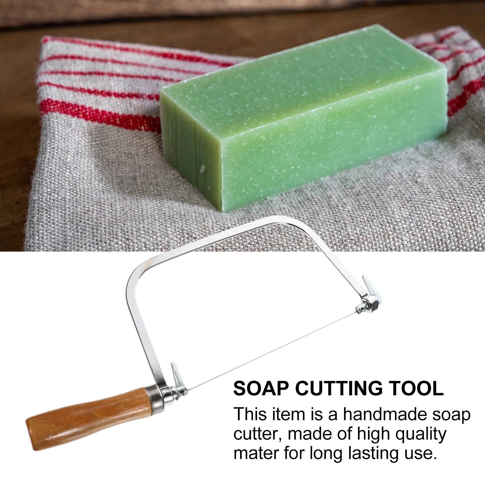 Soap Making Accessory Slicer Portable Cheese Size Handmade Slicing Tool Useful Cutting Wood Stainless Steel