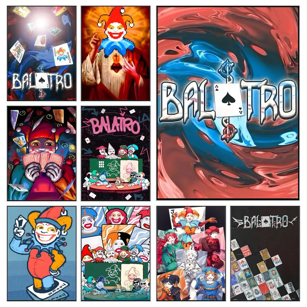 Card Game B-balatro Poster Trendy Aesthetic Wall Decor for Dorm & Bedroom