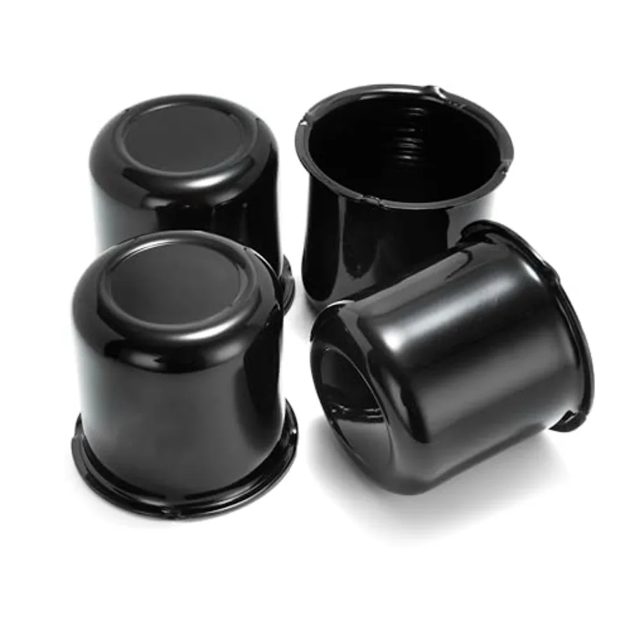 

4Pcs 3.19inch Aluminum Trailer Wheel Center Cap Push Through 3.19" Bore 3.14" Tall Hub Cap for Truck SUV RV Wheel Rim Glossy Bl