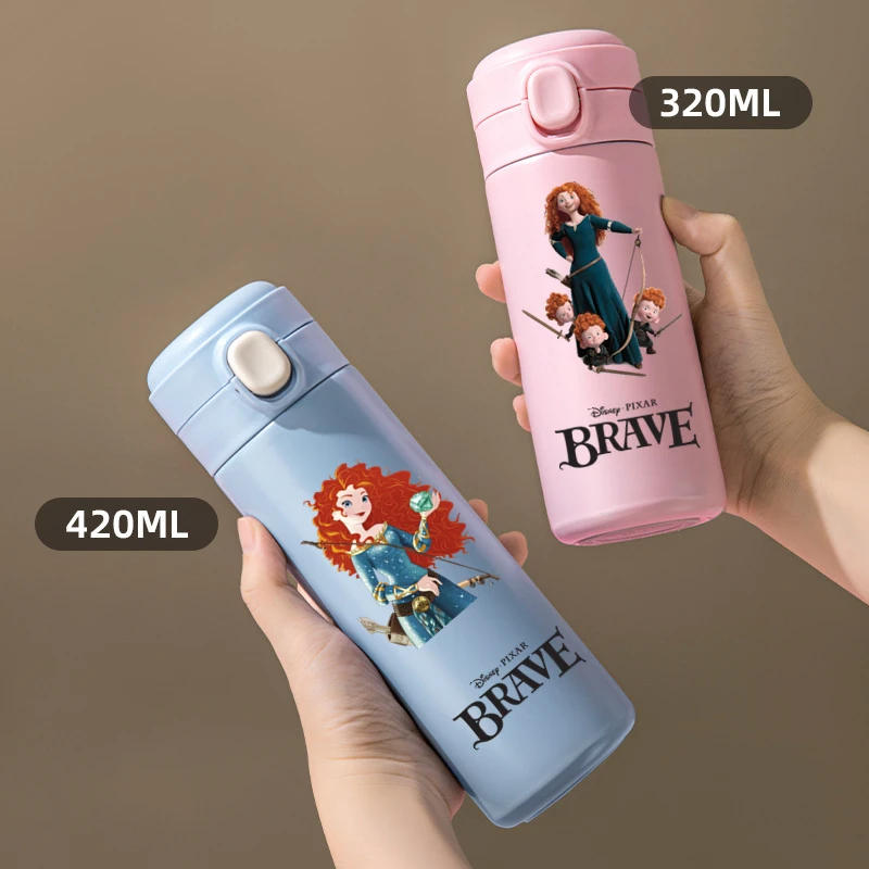 320/420ML Disney Cartoon Brave tazza d\'acqua in acciaio inossidabile Thermos sottovuoto tazza da viaggio bottiglia isolata portatile tazza per