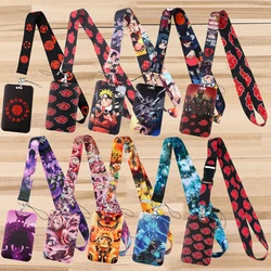 Soporte de tarjeta de crédito de Anime japonés, llavero de cordón Kakashi, soporte de teléfono de identificación de trabajo de moda, accesorios de Cosplay