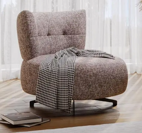 

Italian Simple, Rotatable Single Sofa, Living Room, Bedroom, Leisure Sofa And Chair, Coffee Shop, Light Luxury