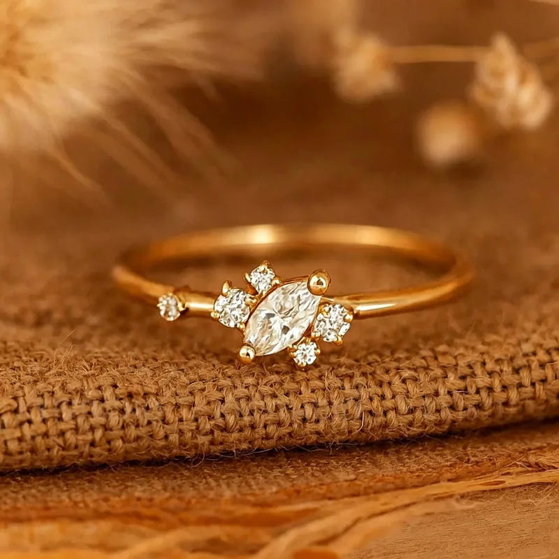 S925 pure silver unique niche personalized bamboo-stem flower design ring - party jewelry finger ring