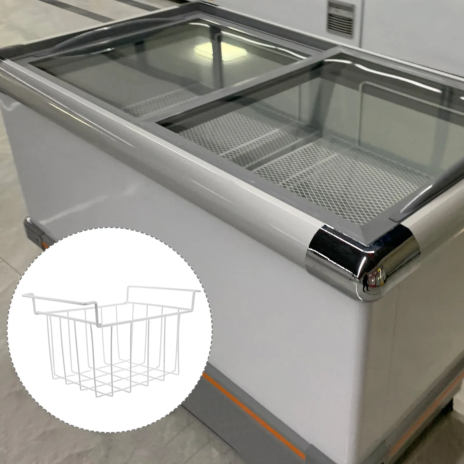 

Freezer Storage Rack Hanging Metal Wire Deep Chest Freezer Organizer Basket Open Top Design Kitchen Storage Bins Organizer
