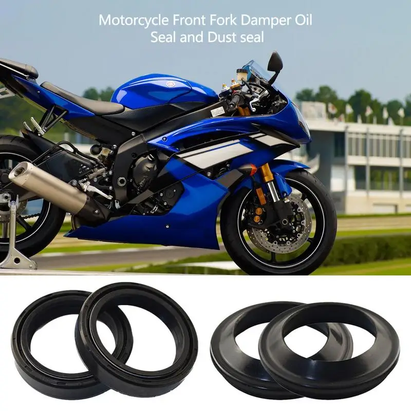 Motorcycle Front Fork Damper Oil Seal & 41x53x8mm Dust Deal Damper For YAMAHA YZF-R1 1998-2001 SUZUKI