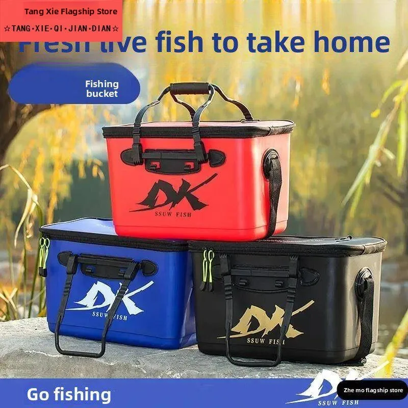 2025-new-hardshell-one-piece-fishing-bucket-long-rectangle-fish-guard-barrel-multi-function-fishing-box-for-wild-fishing