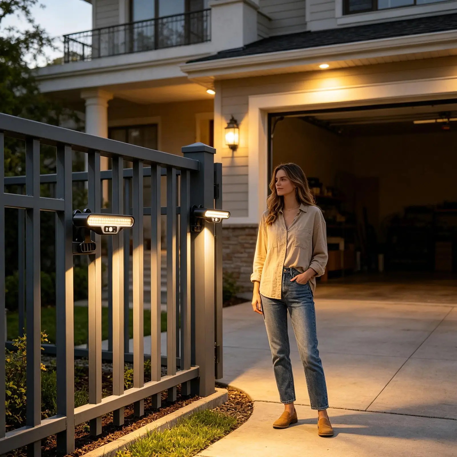 

Outdoor Lights Solar Powered Auto On Off Bright LED Lamp Outside Solar Lights For Yard For Pathway Patio Porch Wall Fence Lawn