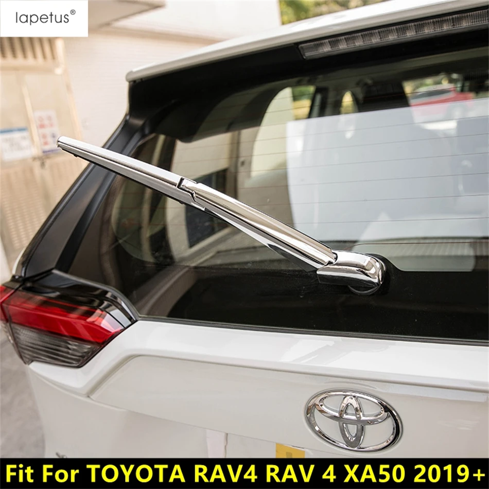 

Rear Windshield Windscreen Window Rain Wiper Decoration Cover Trim ABS Chrome Accessories For TOYOTA RAV4 RAV 4 XA50 2019 - 2024