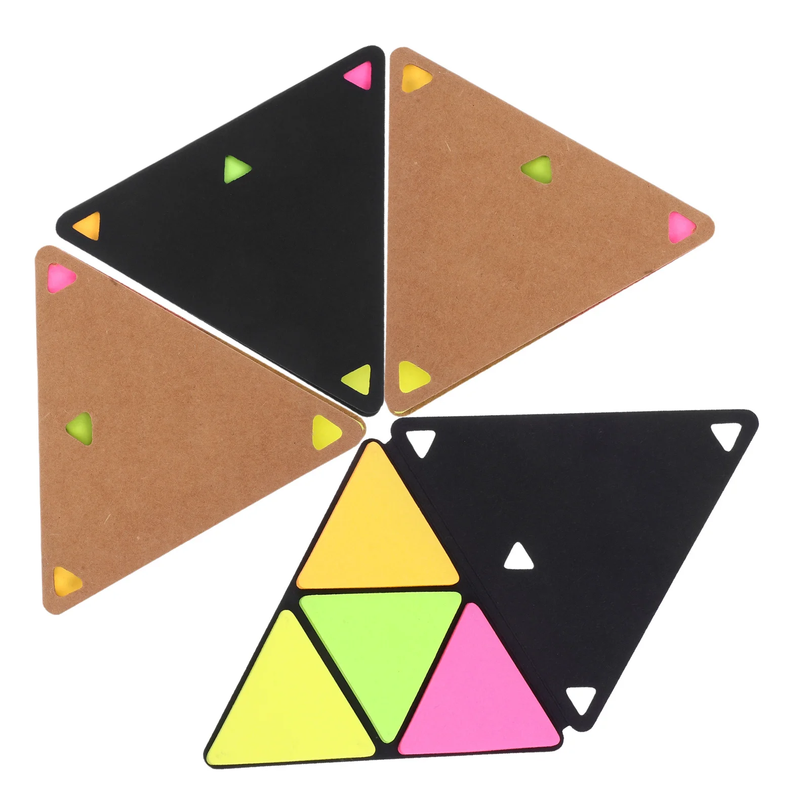 4Sets Triangular Memo Pad Set Strong Adhesion Reusable Notepad for Students Teachers Classroom Work Supplies Aesthetic