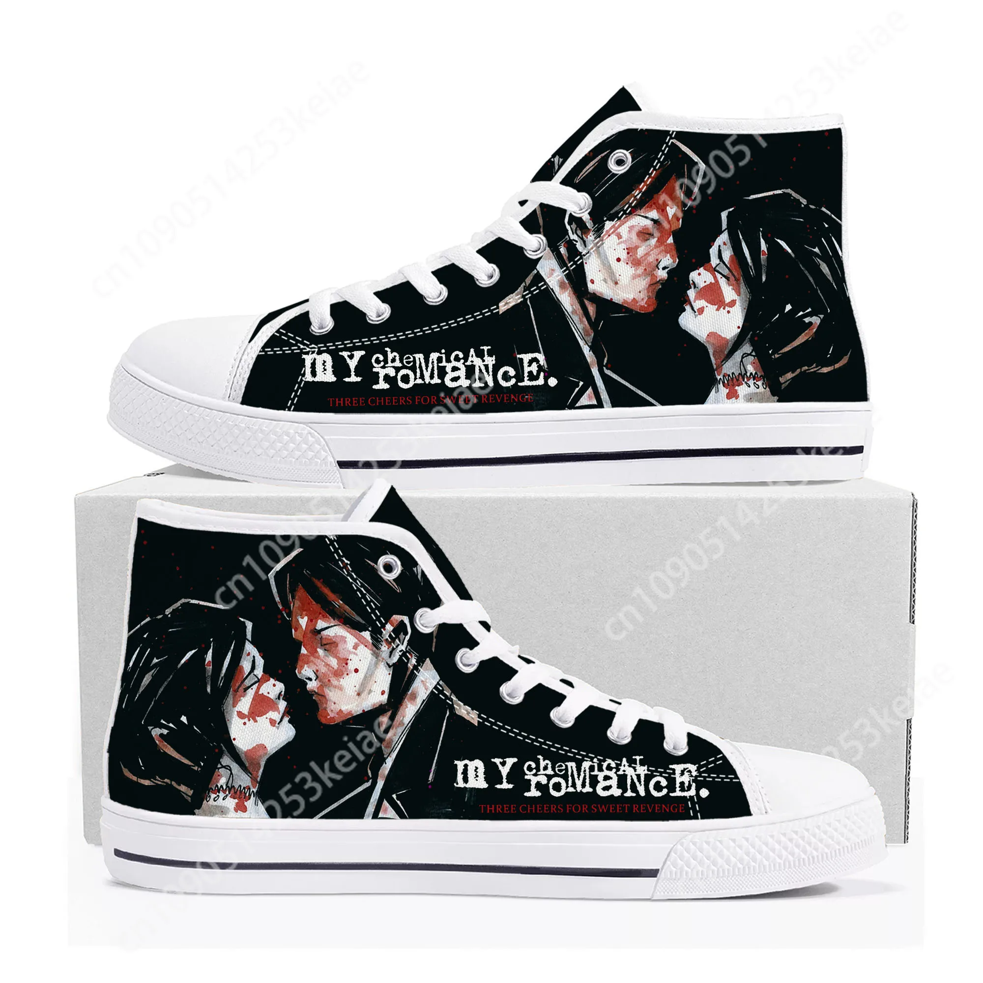 My Chemical Romance Rock Band High Top High Quality Sneakers Mens Womens Teenager Canvas Sneaker Casual Couple Shoes Custom Shoe