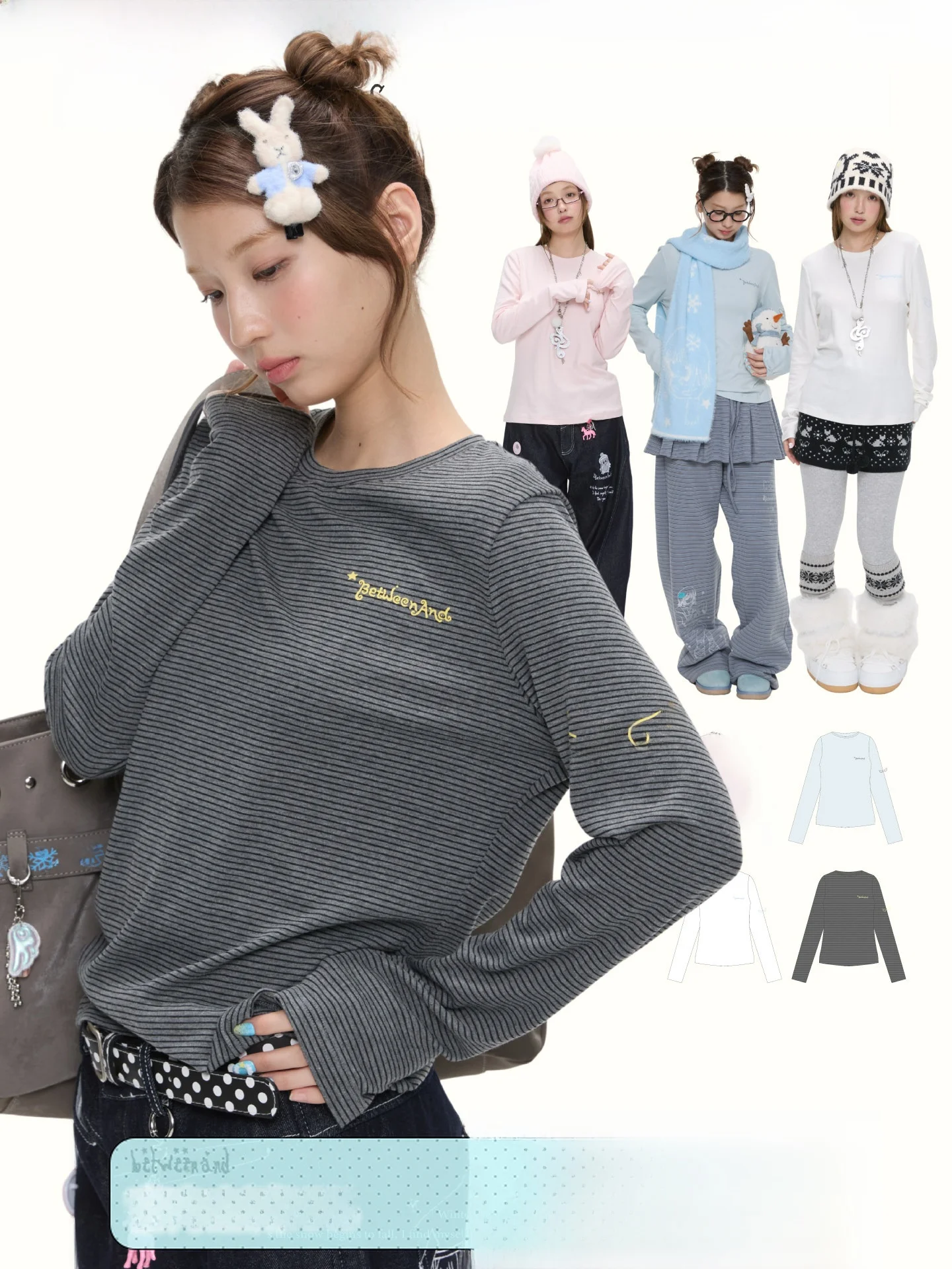 Comfortable Multi-Color Cashmere Base Shirt Outerwear Winter Mousse Sheep Winter Casual Print Long Sleeve round Neck T-Shirt
