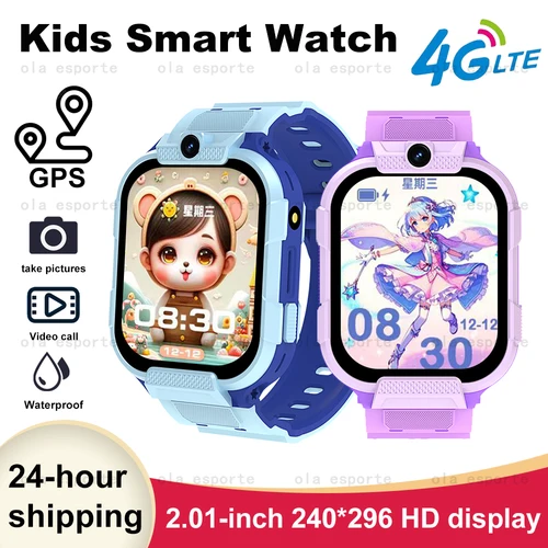 Reloj inteligente para niños con posicionamiento GPS, tarjeta Sim 4G, videollamada, reloj inteligente para niños, cámara HD, batería de 600mAh, regalos para estudiantes, niños y niñas