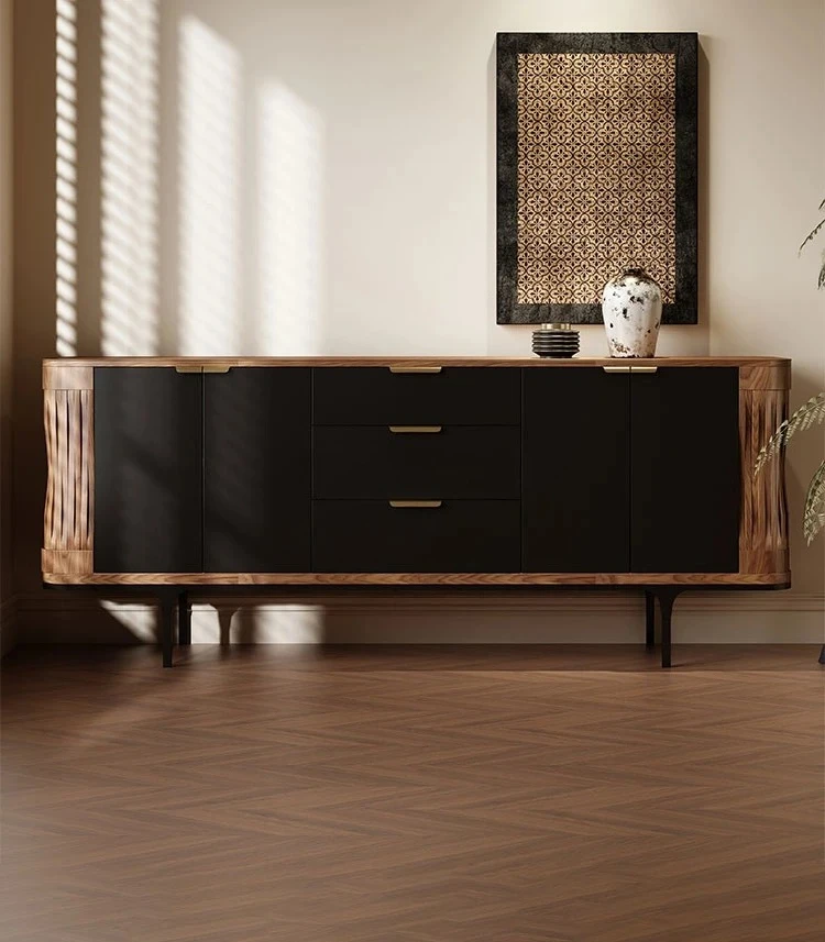 

Средневековый обеденный шкаф из цельного дерева в стиле ретро, входной декоративный шкаф для хранения