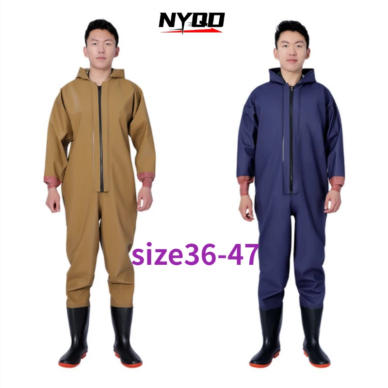 Waterproof Jumpsuit Winter Fishing Glove Clothing Rain Shoes Rain Pants Lotus Root Digging낚시복 Shoes  Boots