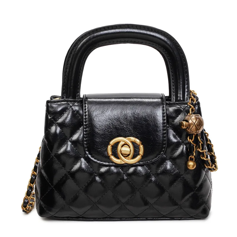 

2025 Autumn Quilted Chain Strap Bag for Women, Vintage Crossbody Purse Small Square Bag, Luxury Shoulder Handbag for Dating