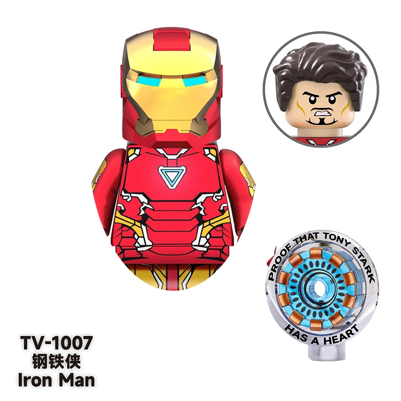 Iron Man Bausteine für Spielzeug und Geschenke, Mini-Actionfiguren, Kinder-Bausteine für Partygeschenke
