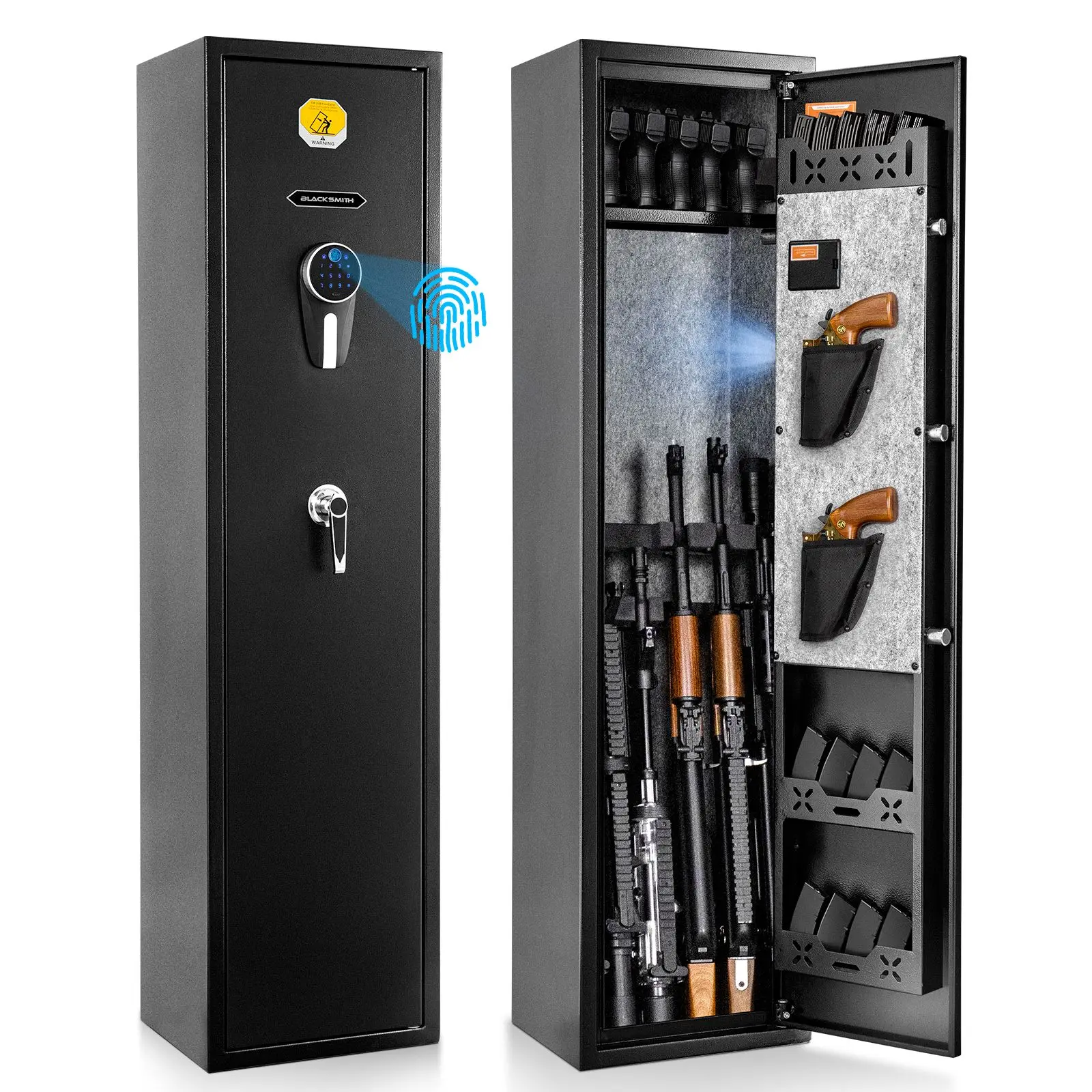 

BlackSmith Pro-SF0106 Пистолет для быстрой доступа по отпечаткам пальцев Биометрический безопасный настенный кронштейн Винтовки Пистолеты Большой шкаф для пистолета