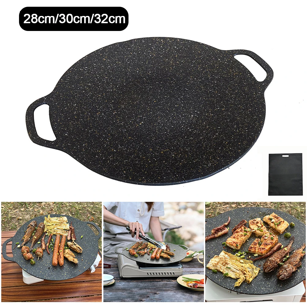 Baking Dishes Pans Non-stick BBQ Grill Pan Multi-purpose Induction Cooker for Outdoor Camping Cookware Bakeware Kitchen Tools