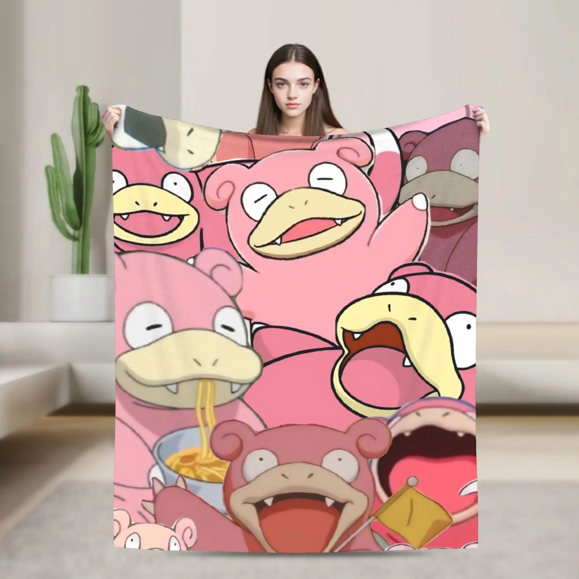 Soft Blankets Decorative Slowpoke Cartoon Bedding Throws  Flannel Bedspread For Outdoor Fashion Sofa Bed Cover