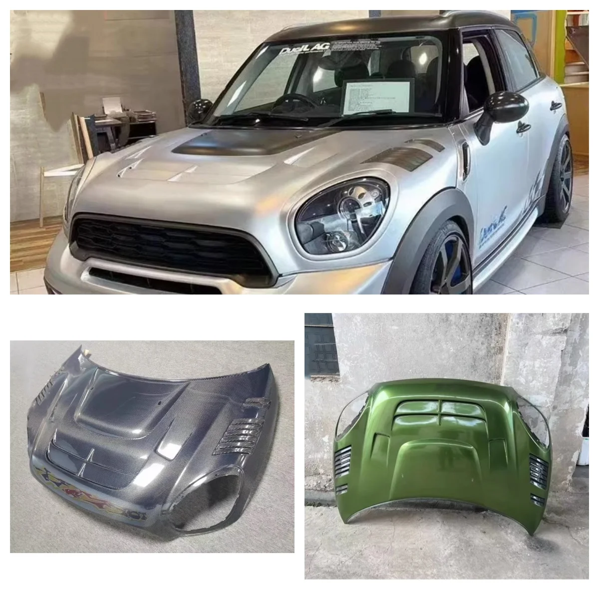 

Carbon Fiber Hood for BMW MINI R60S Countryman 2011-2022 modified Resin Engine Cover Body kit Surround Auto Parts
