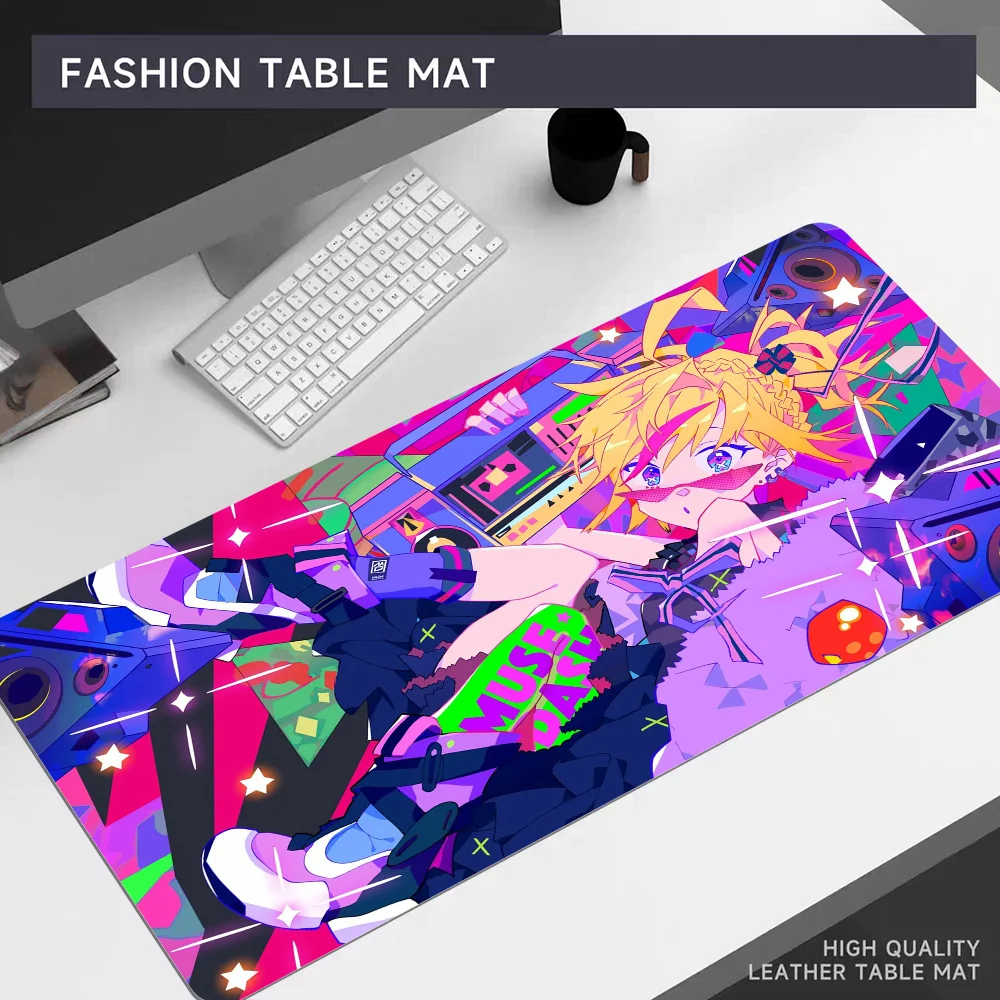 Muse Dash Anime Girl Mousepad 80x30cm XL Lockedge Office Computer Desk Mat Table Keyboard Big Mouse Pad Laptop Cushion Bedroom