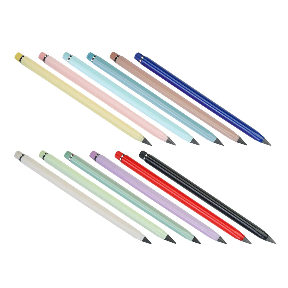 12 Pcs Powder Positive Pencil Student Use Pencils Drawing Plastic School